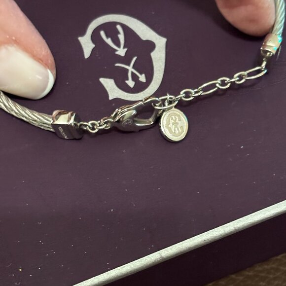 Charriol MALIA Stainless Steel 3 Cable Bracelet With Stones Sz SM - Picture 7 of 12
